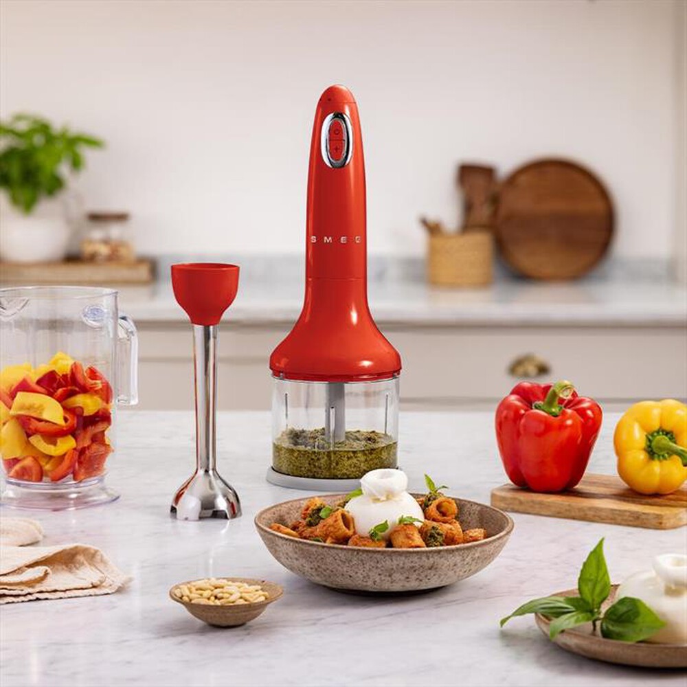 "SMEG - Frullatore ad immersione HBF03RDEU-Rosso"