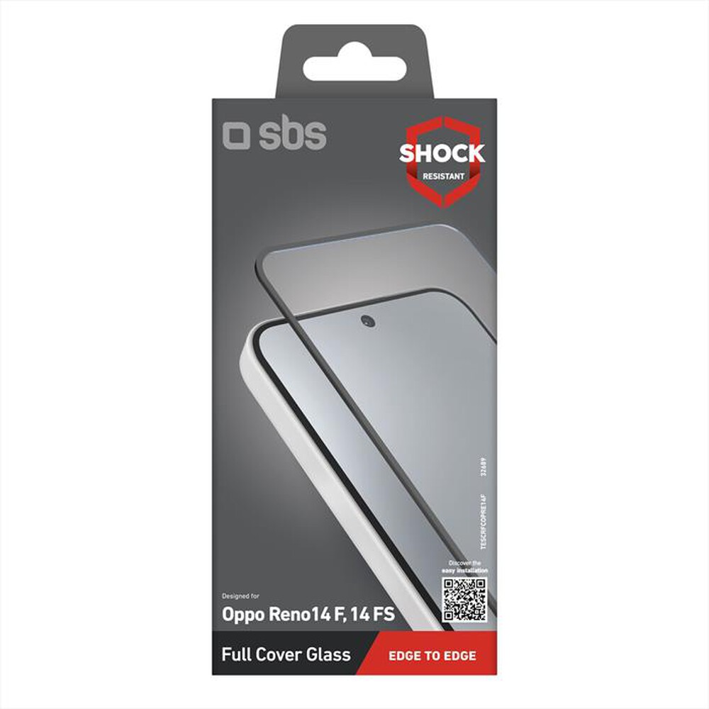Immagine del prodotto SBS - Pellicola protettiva in vetro per per Oppo Reno14F-Nero