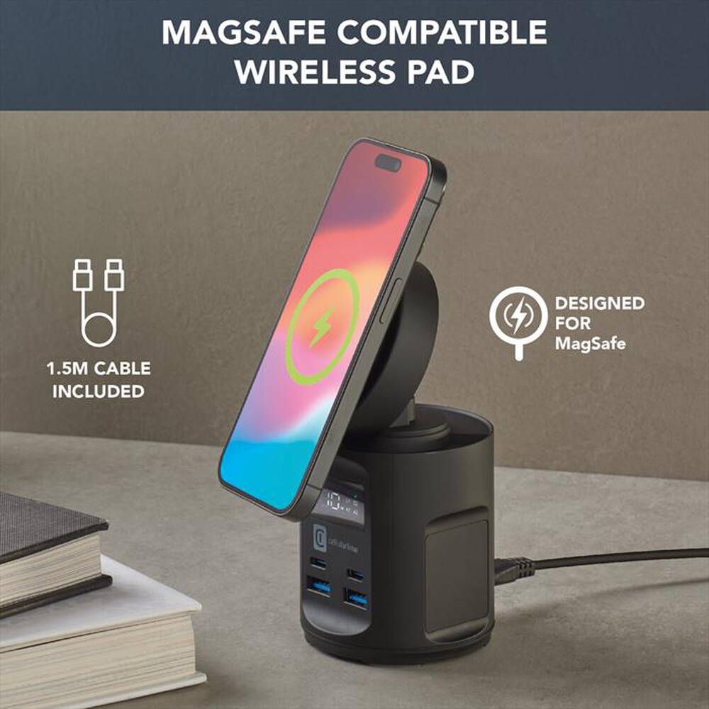 Immagine del prodotto CELLULARLINE - Caricatore da rete MAGSFHUBWIR4PD65WK-Nero