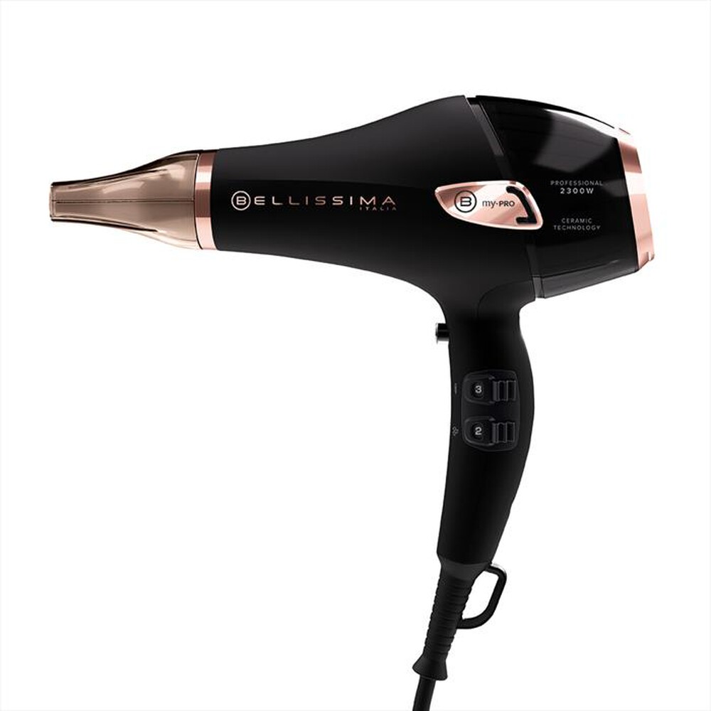 "BELLISSIMA IMETEC - ASCIUGACAPELLI PROFESSIONALE CERAMIC P5 3800-Nero, Rose Gold"