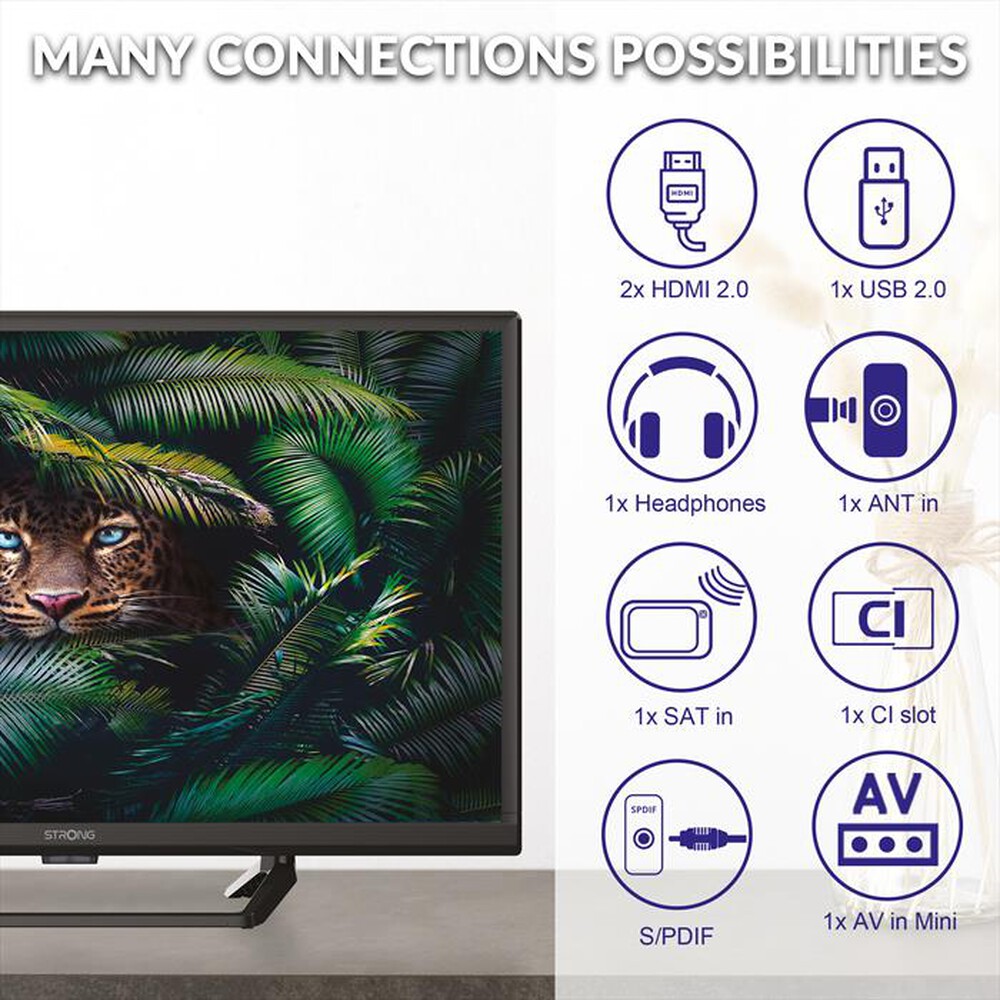 "STRONG - TV LED HD READY 24\" SRT24HE4023C-nero"
