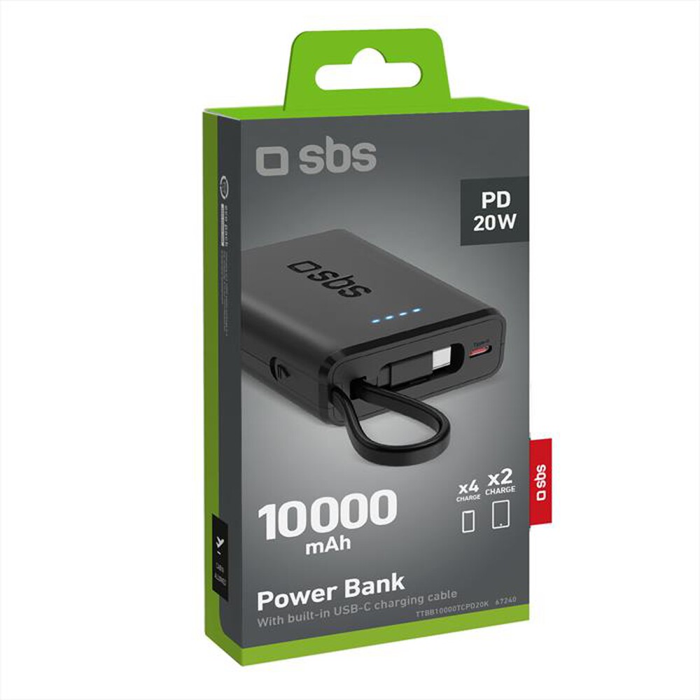 "SBS - Power bank TTBB10000TCPD20K-Nero"