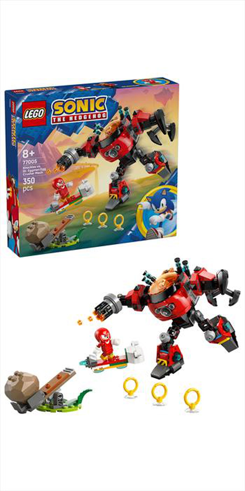 Immagine del prodotto LEGO - SONIC Knuckles Mech Egg Crusher Dr. Eggman 77005