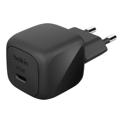 BELKIN - Caricabatteria da parete USB-C compatto da 45 W-Nero