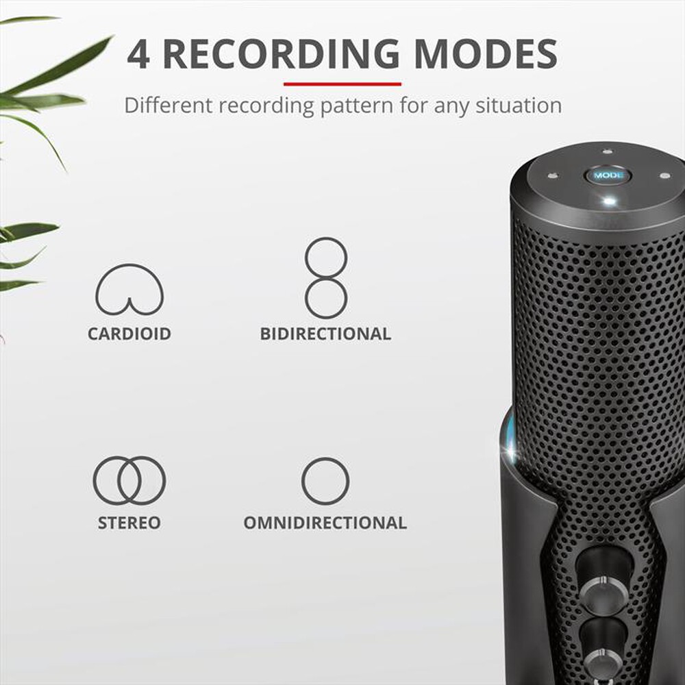 "TRUST - GXT258 FYRU 4IN1 STREAMING MIC-Black"