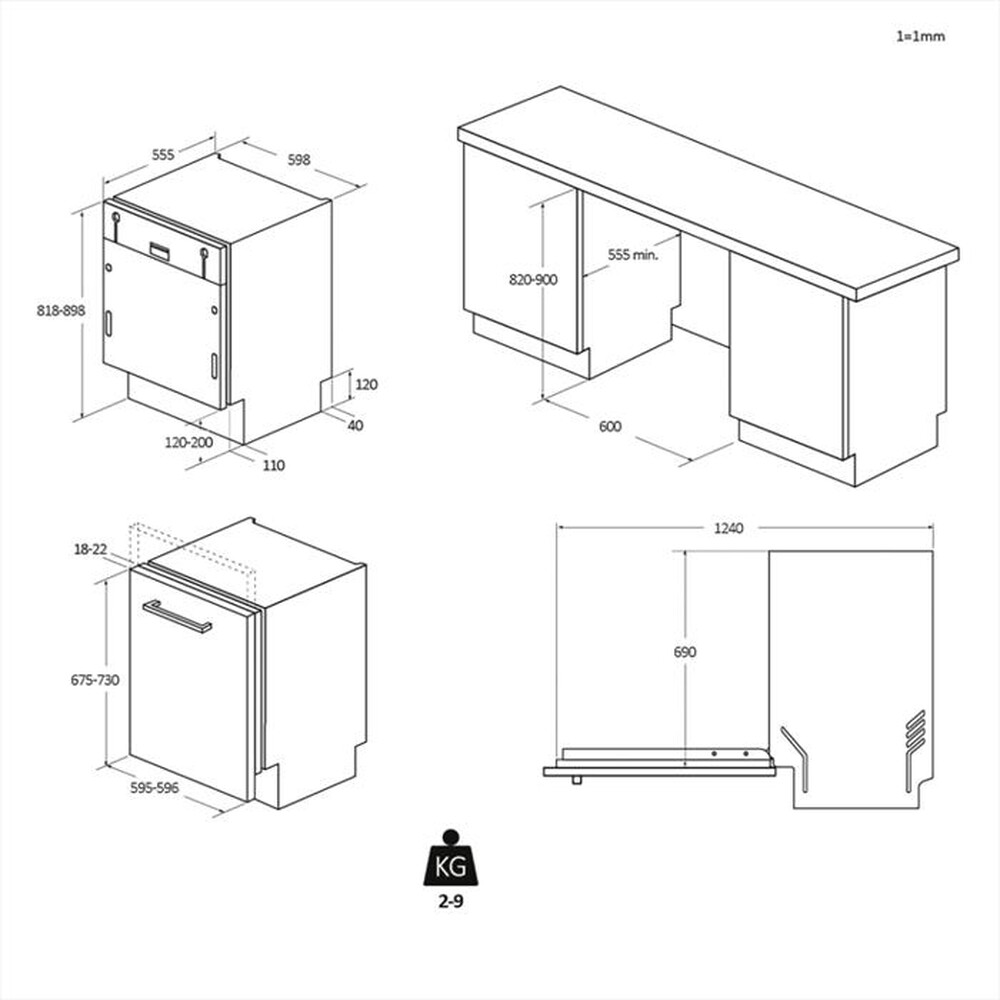 Immagine del prodotto CANDY - Lavastoviglie incasso CI 6B4F1MA 16 coperti-Non applicabile