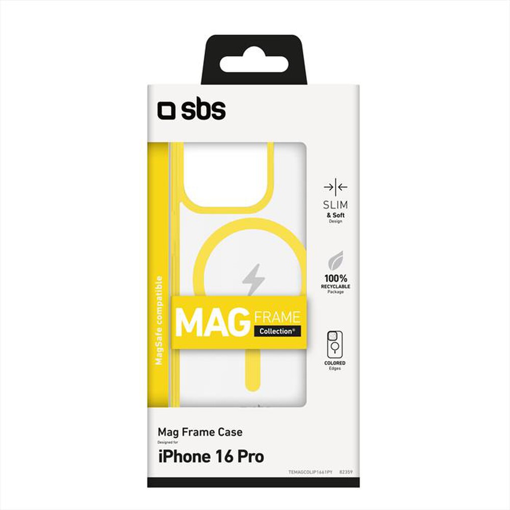"SBS - Cover Mag Frame iPhone 16 Pro TEMAGCOLIP1661PY-Giallo"