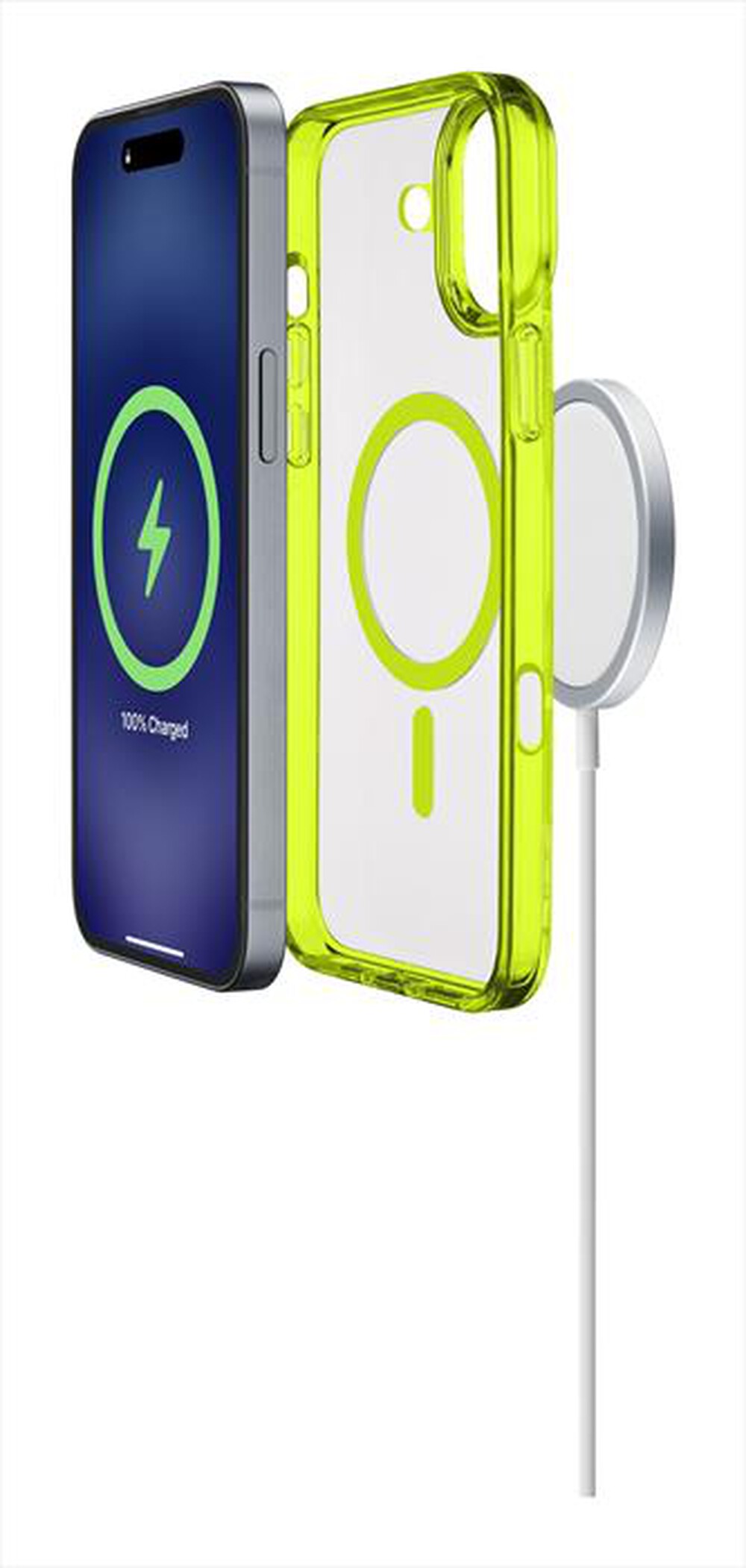 "CELLULARLINE - Cover case ICONIC MAG per iPhone 16-Lime"