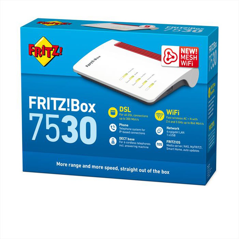 "FRITZ! - FRITZ!BOX 7530 INTERNATIONAL-Bianco/Rosso"