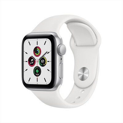 APPLE - Apple Watch SE GPS 40mm Alluminio Silver-Cinturino Sport Bianco