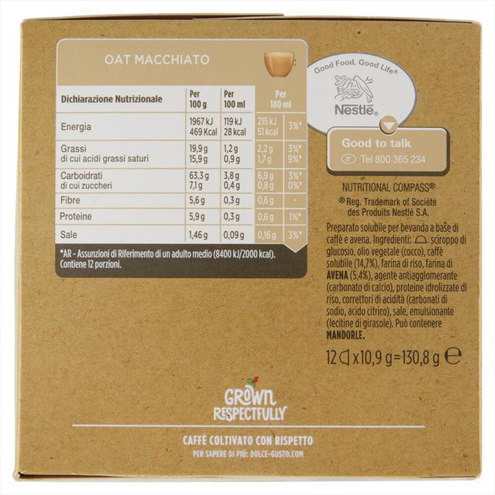 "NESCAFE' DOLCE GUSTO - OAT Macchiato 12 Caps"