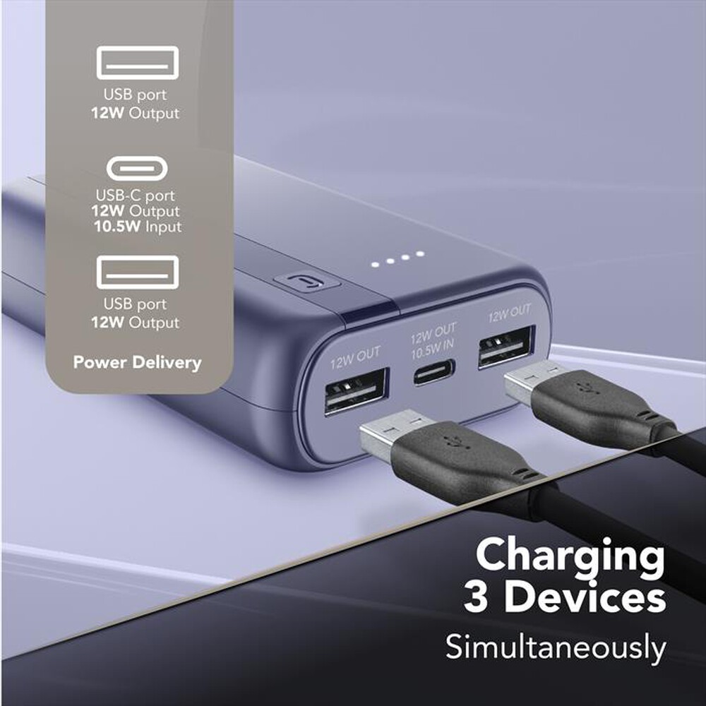 Immagine del prodotto CELLULARLINE - POWERBANK ESSENTIAL 10000 BLU SCURO-Blu scuro