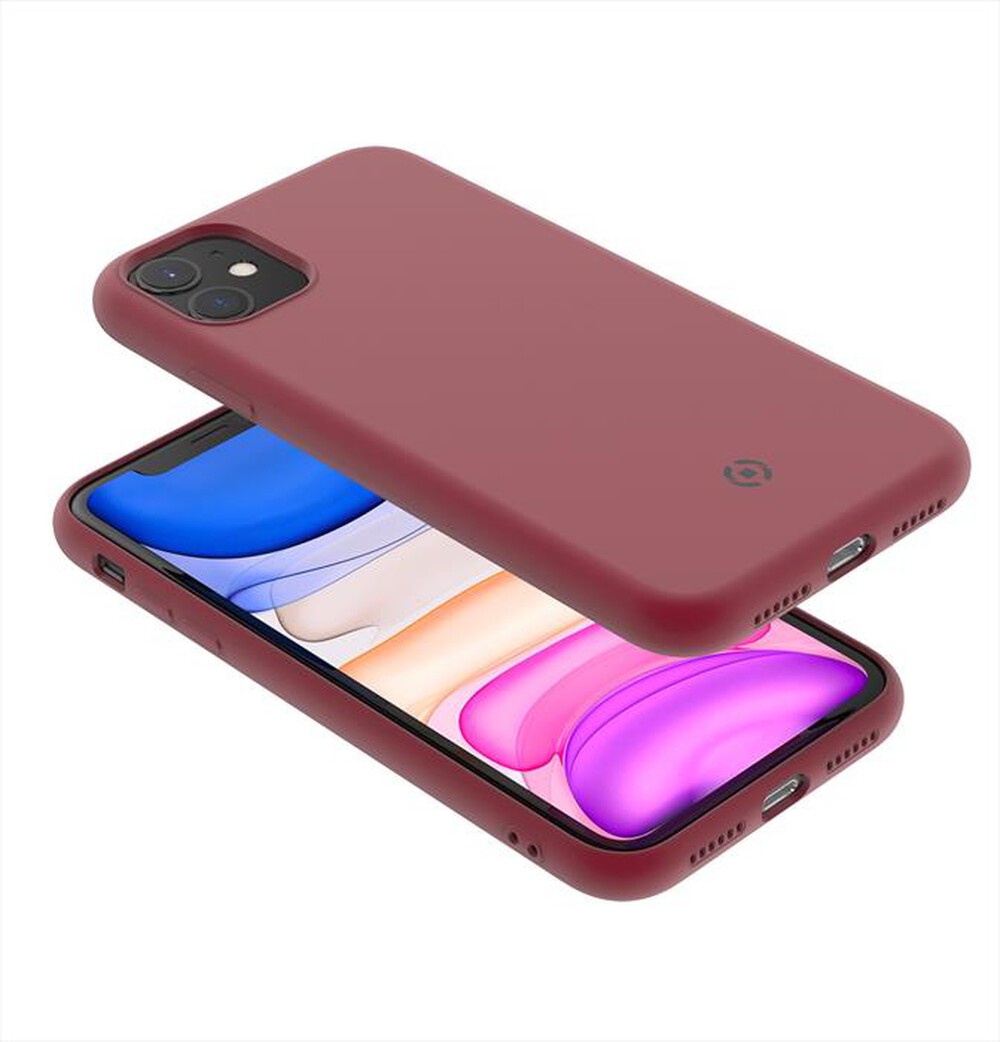 "CELLY - LEAF1001RD - LEAF IPHONE 11-Rosso/Silicone"