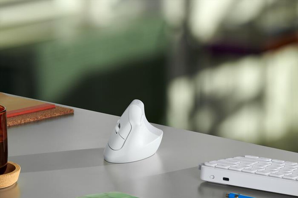 "LOGITECH - Lift Vertical Ergonomic Mouse-Off White/Pale Grey"