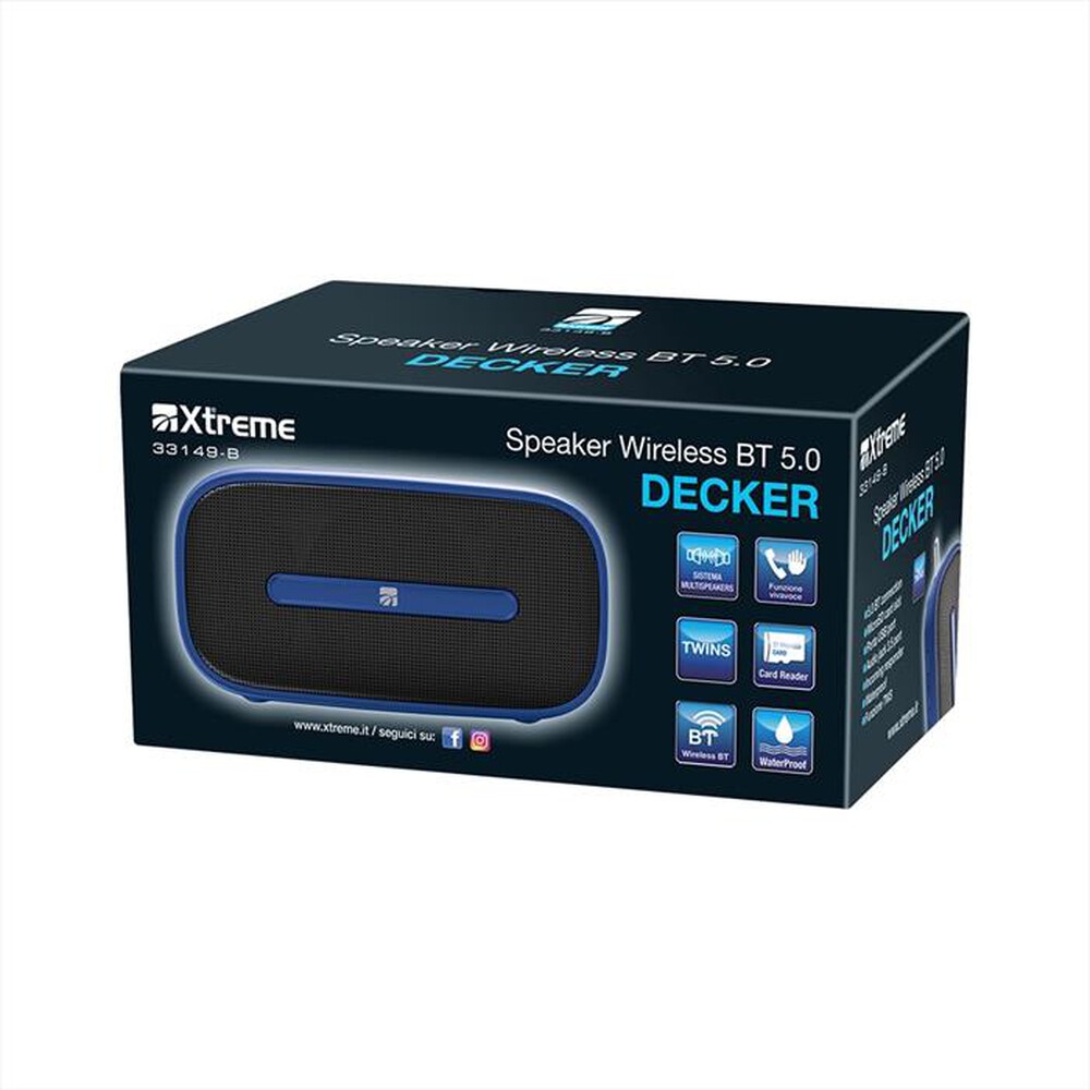 "XTREME - SPEAKER WIRELESS BT 5.0 DECKER-BLU"