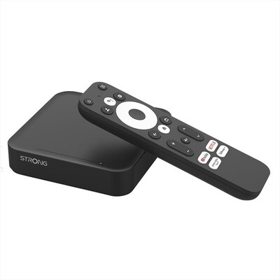 STRONG - ADNROID TV BOX 9.0 NETFLIX COMANDI VOCALI LEAP-S3-nero