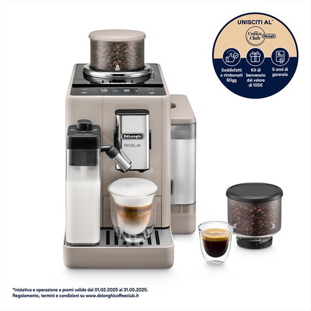 "DE LONGHI - Macchina da caffè automatica RIVELIA EXAM440.55.BG-Beige (sand beige)"
