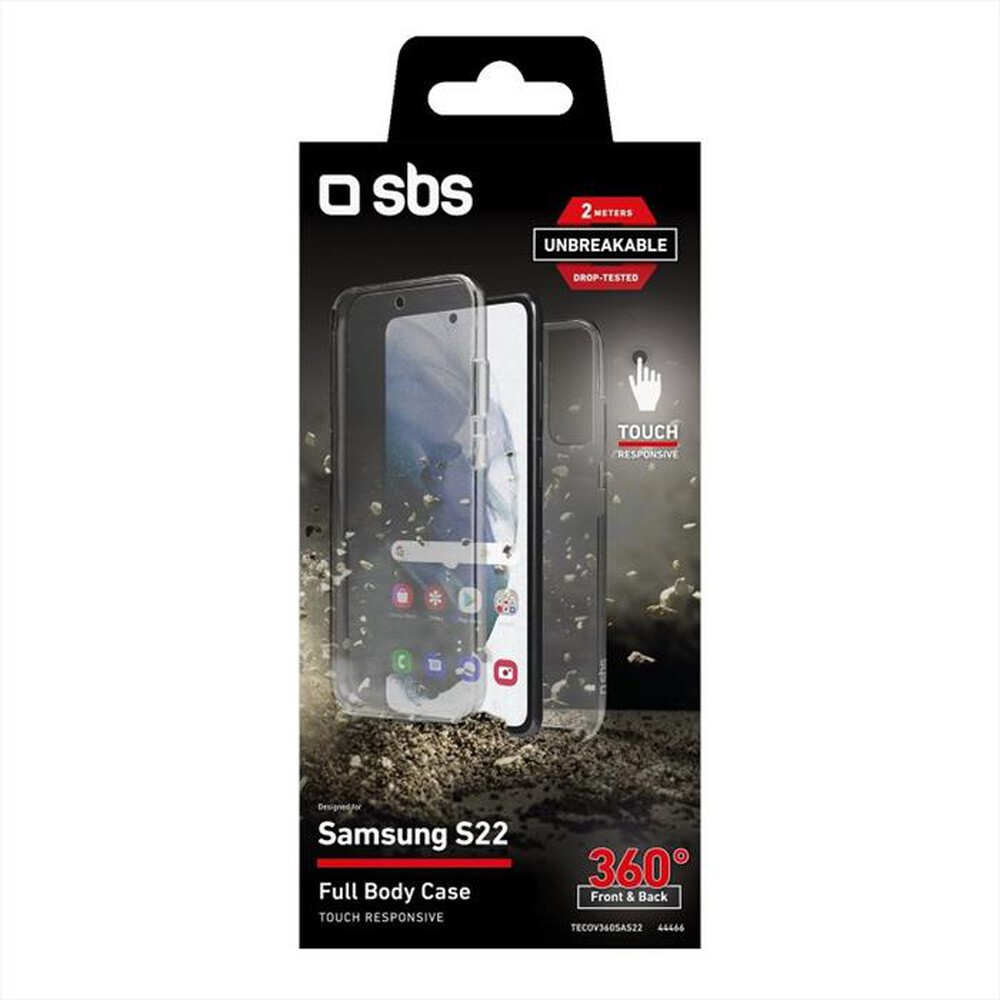 "SBS - COVER 360 per Samsung Galaxy S22-Trasparente"