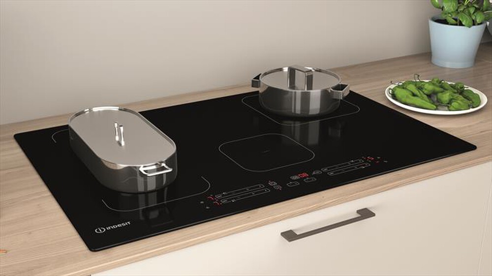 "INDESIT - Piano cottura induzione IB 21B77 NE 77 cm-Nero"