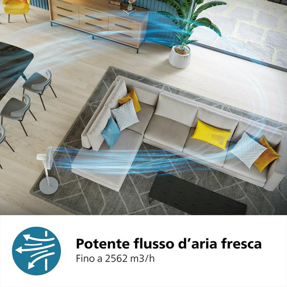 "PHILIPS - Ventilatore a piantana SERIES 2000 CX2550/00-Bianco"