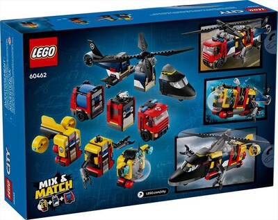 LEGO - CITY Elicottero, autopompa e sottomarino - 60642-Multicolore