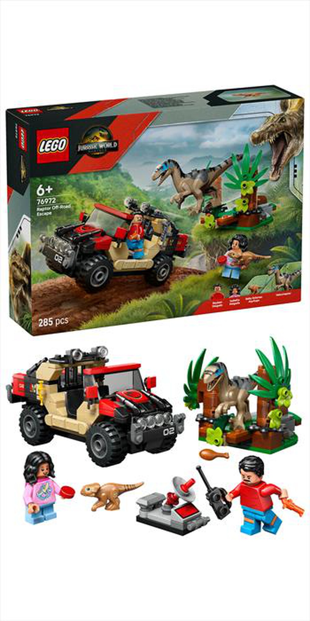 Immagine del prodotto LEGO - JURASSIC WORLD Fuga da Raptor su fuoristrada 76972
