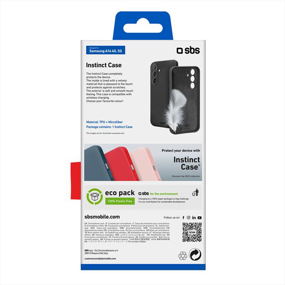 "SBS - Cover TEINSTSAA144GK per Samsung A14 4G-Nero"