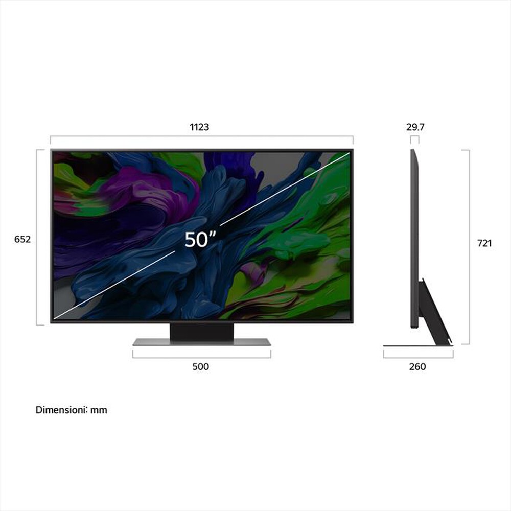 Immagine del prodotto LG - Smart TV MINI LED 4K 50" QNED EVO AI 50QNED8FA6A-Charcoal Black