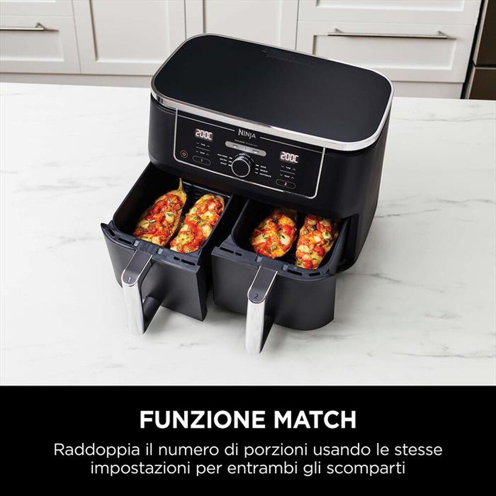 "NINJA - Friggitrice ad aria DOPPIA MAX 9,5 L AF400EU-nero"