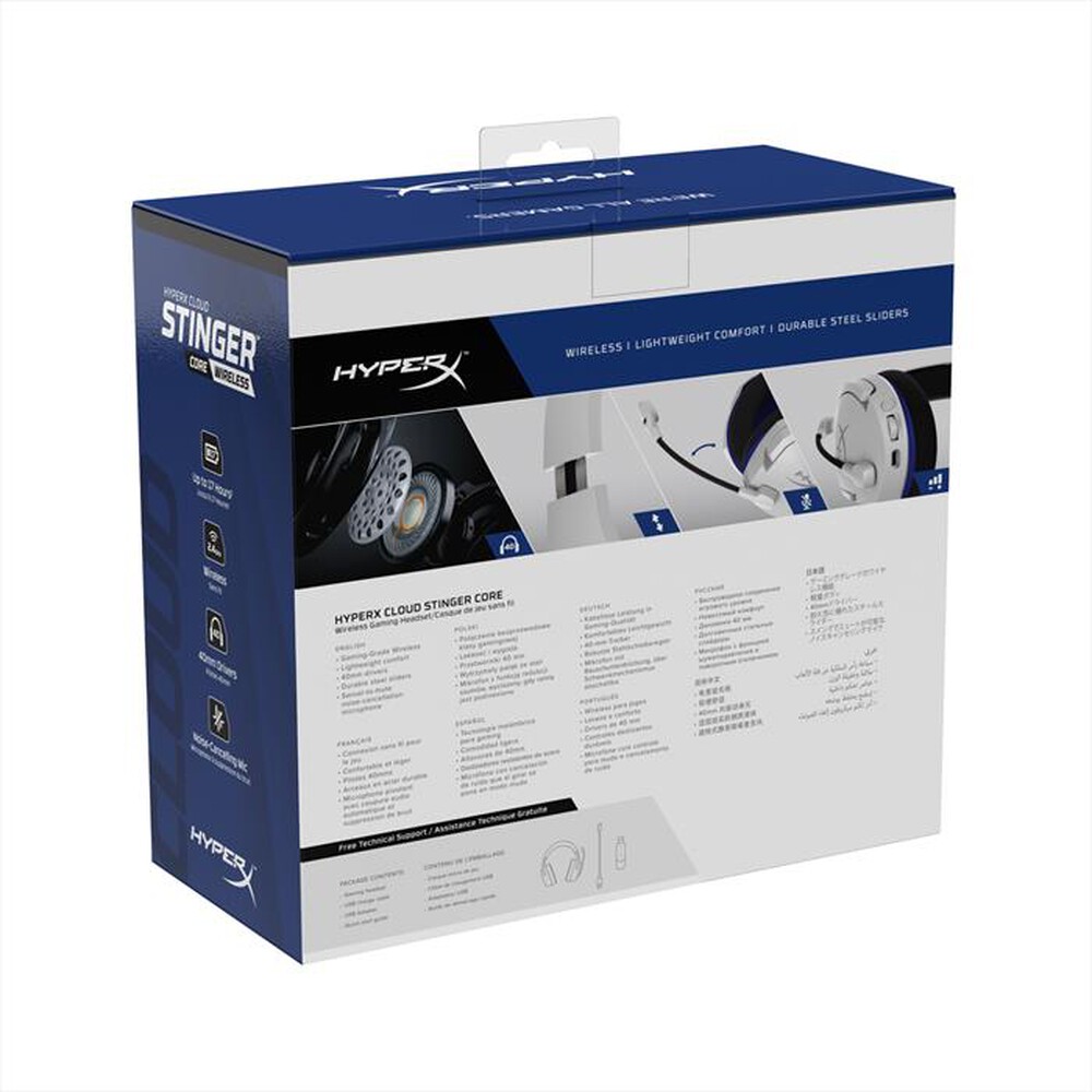 "HYPERX - Cuffie PC CLOUD STINGER CORE WIRELESS PLAYSTATION-Bianca"