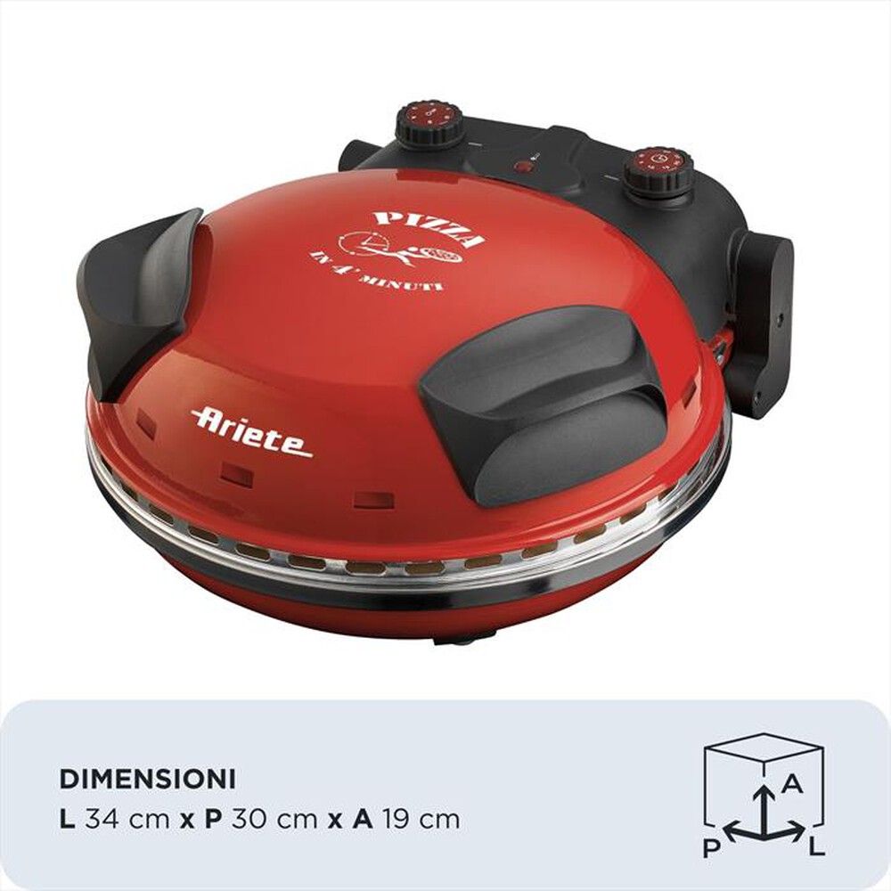 Immagine del prodotto ARIETE - 0909 Pizza in 4 minuti Forno pizza 1200W