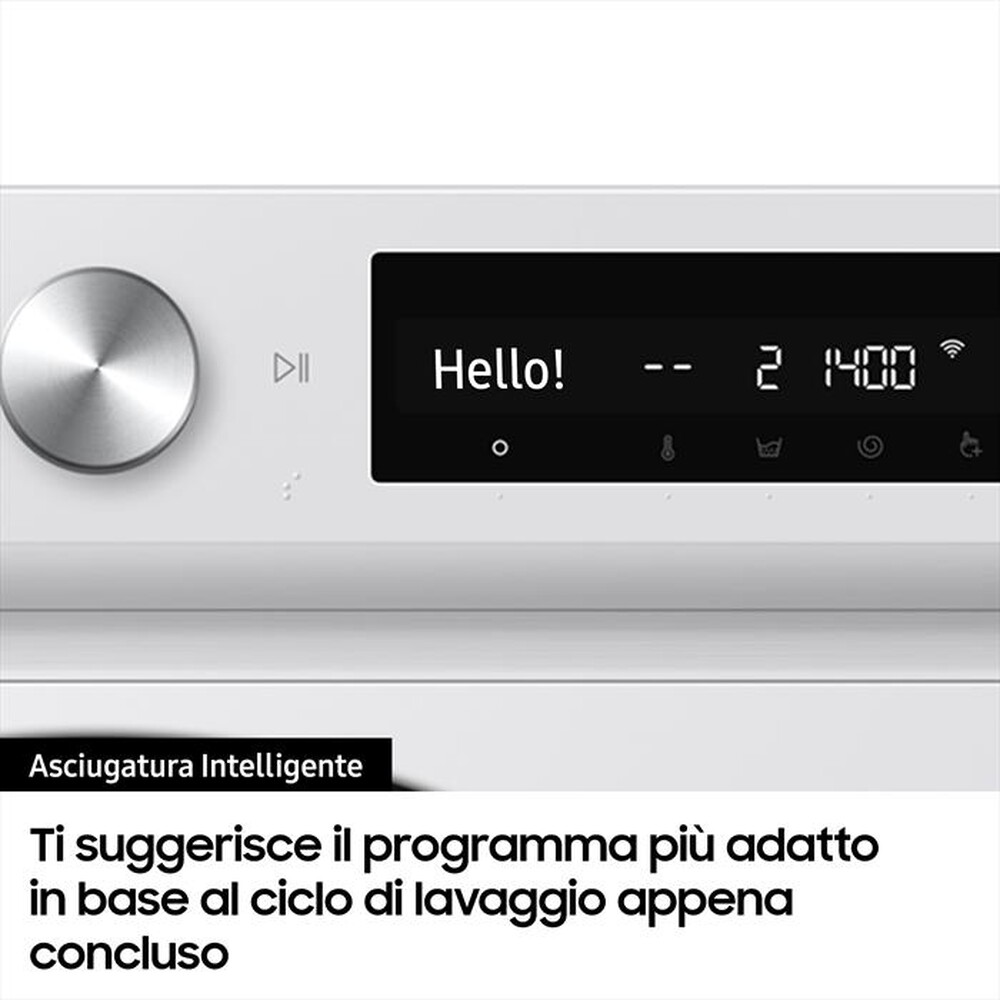 "SAMSUNG - Asciugatrice DV90BB5245AES3 9 Kg Classe A+++-bianco oblò black"