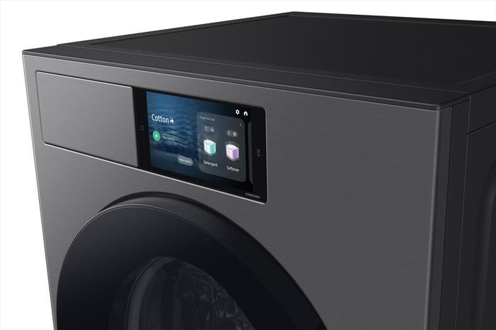 "SAMSUNG - Lavatrice WF90F09C4SU3 9KG Classe A-Dark Silver Steel - oblò Nero"