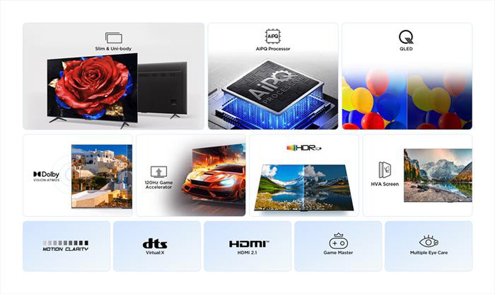Immagine del prodotto TCL - Smart TV Q-LED UHD 4K 50" 50P79K-Metallic