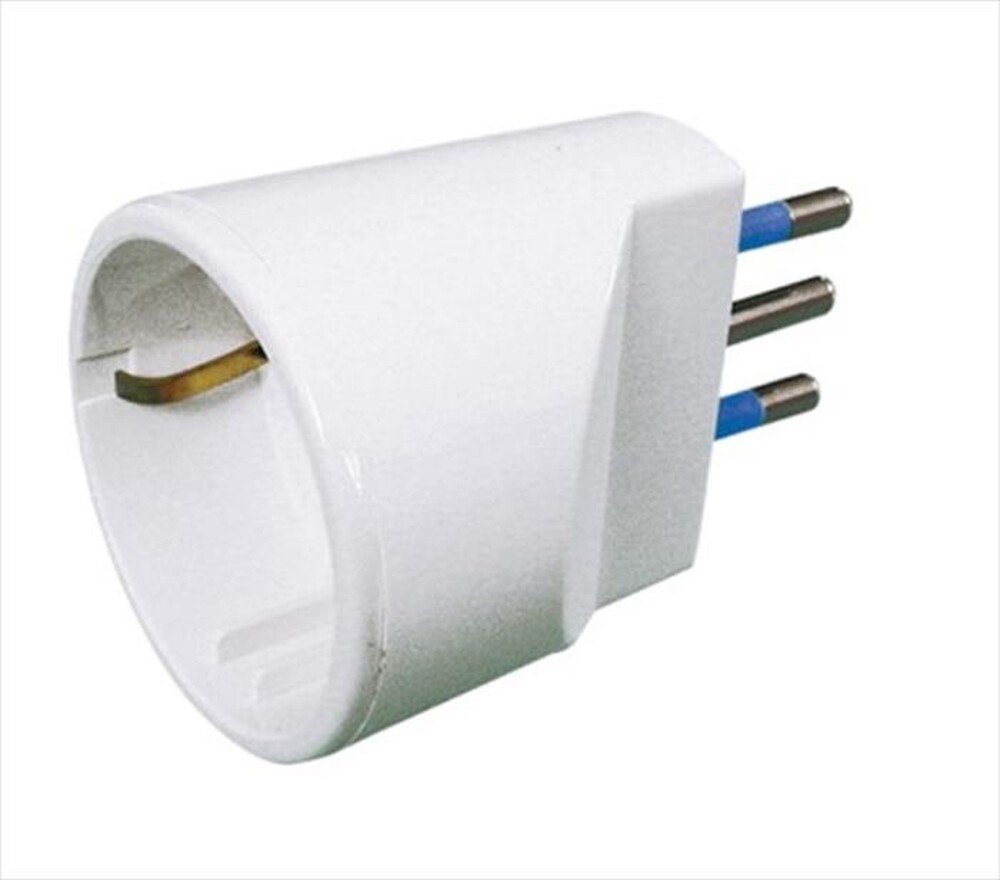 "NOVALINE - Adattatore da presa schuko a spina CE914C-Bianco"