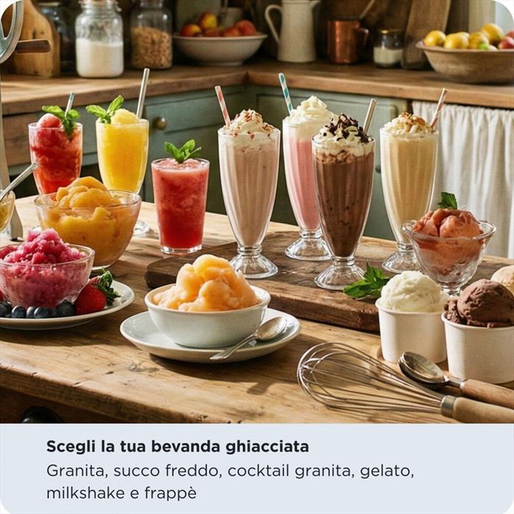 Immagine del prodotto ARIETE - Macchina granite e gelati 655 MYSLUSH & ICECREAM-Acciaio inox, Nero