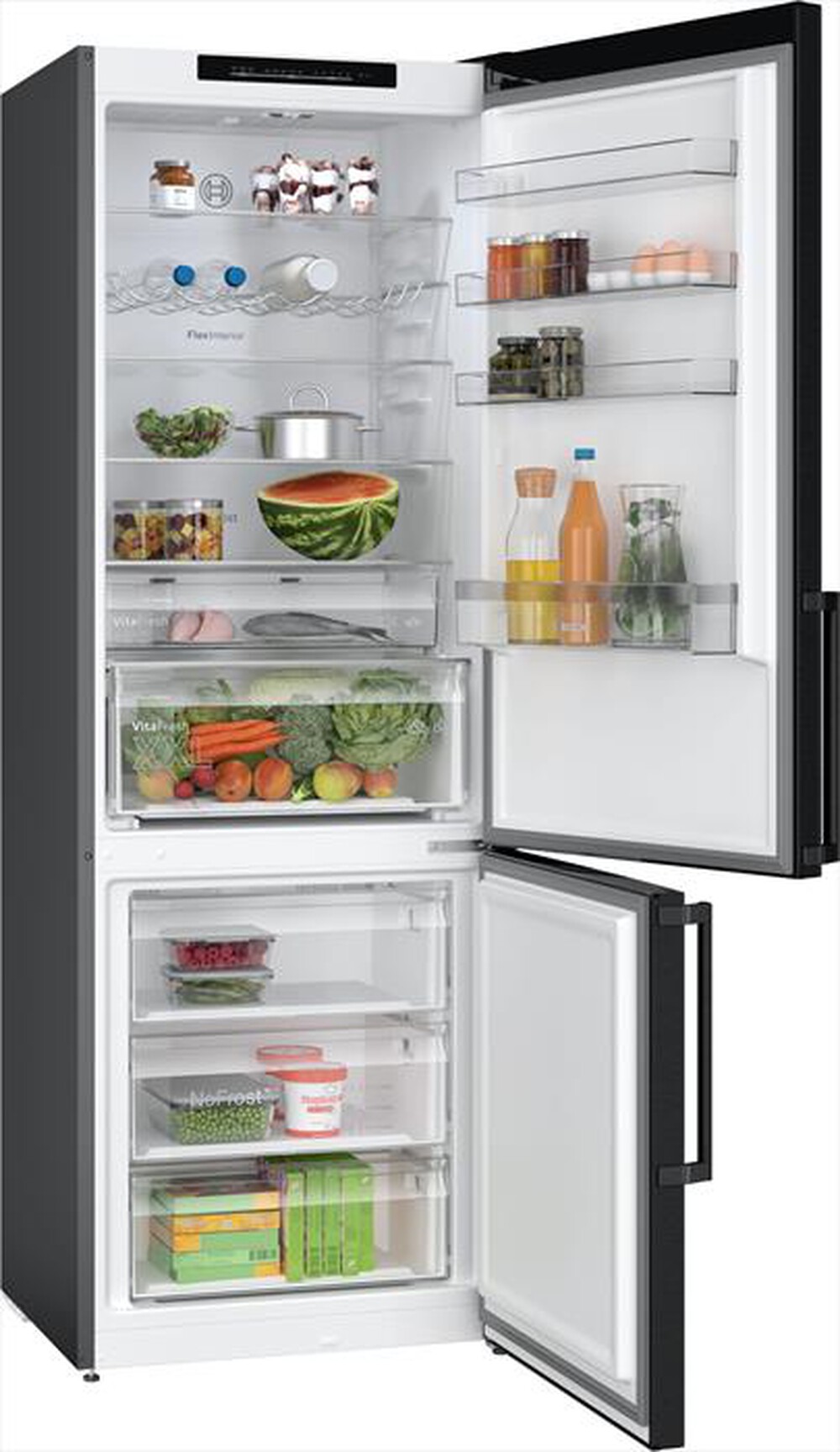 "BOSCH - Frigorifero combinato KGN49VXDT Classe D 440 lt-Nero"