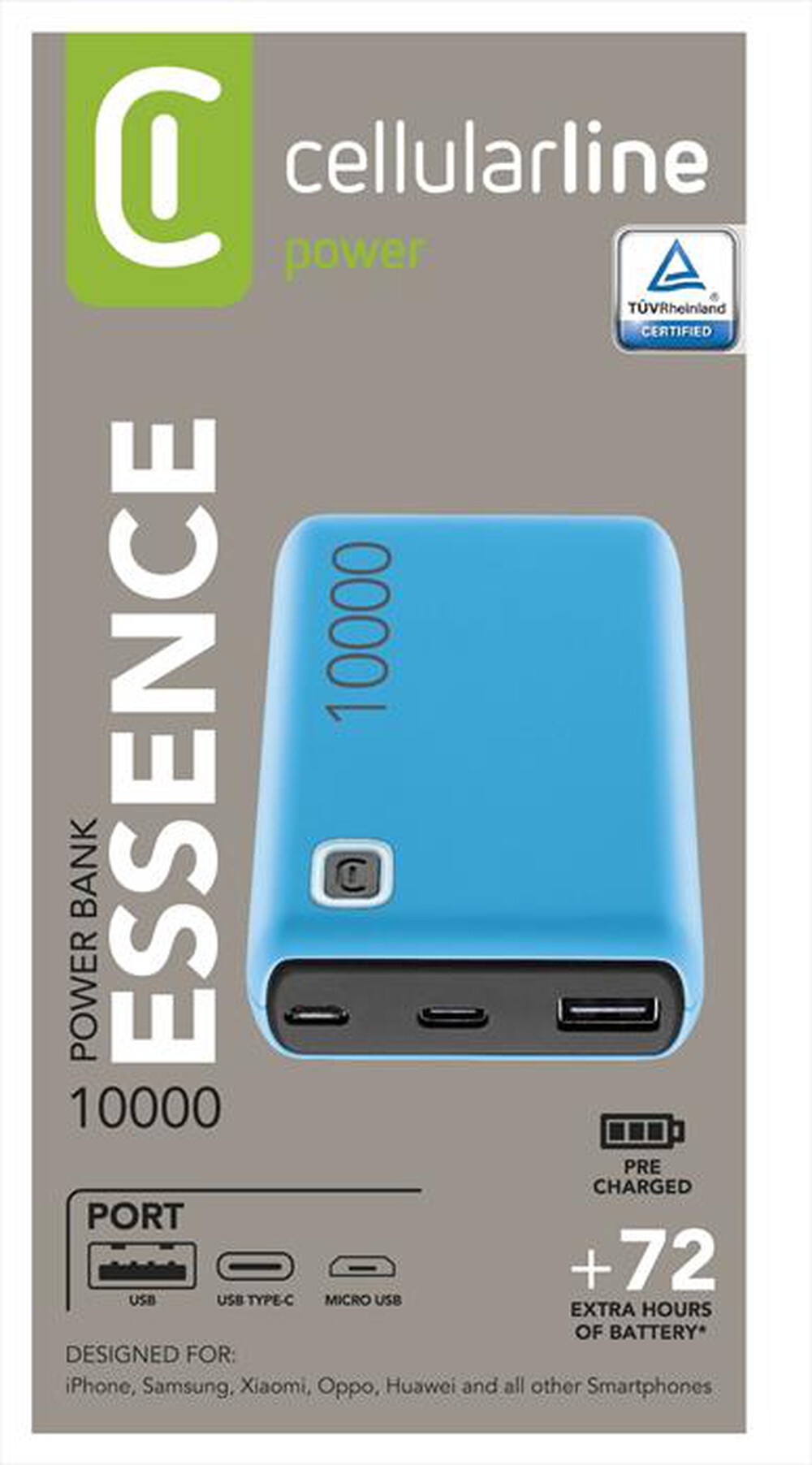 "CELLULARLINE - PBESSENCE10000B-Blu"