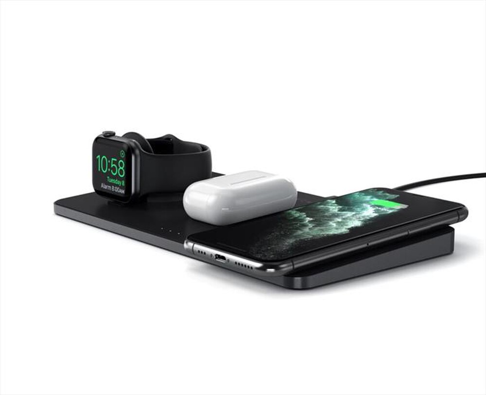 "SATECHI - TAPPETINO DI RICARICA TRIO WIRELESS-nero"