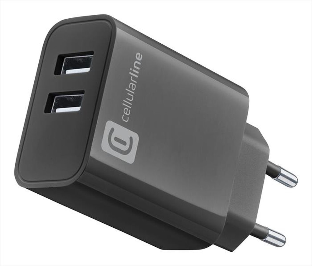 CELLULARLINE - Caricabatterie MULTIPOWER ACHUSB2USBA24WK-Nero