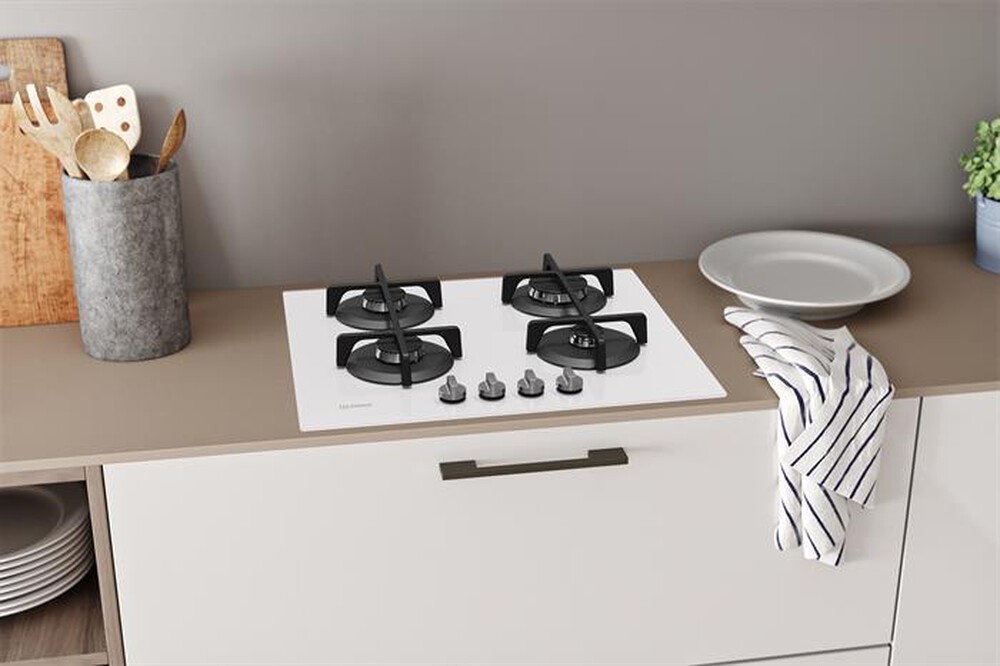 "INDESIT - Piano cottura a gas ING 61T/WH 4 fuochi 59cm-Bianco"