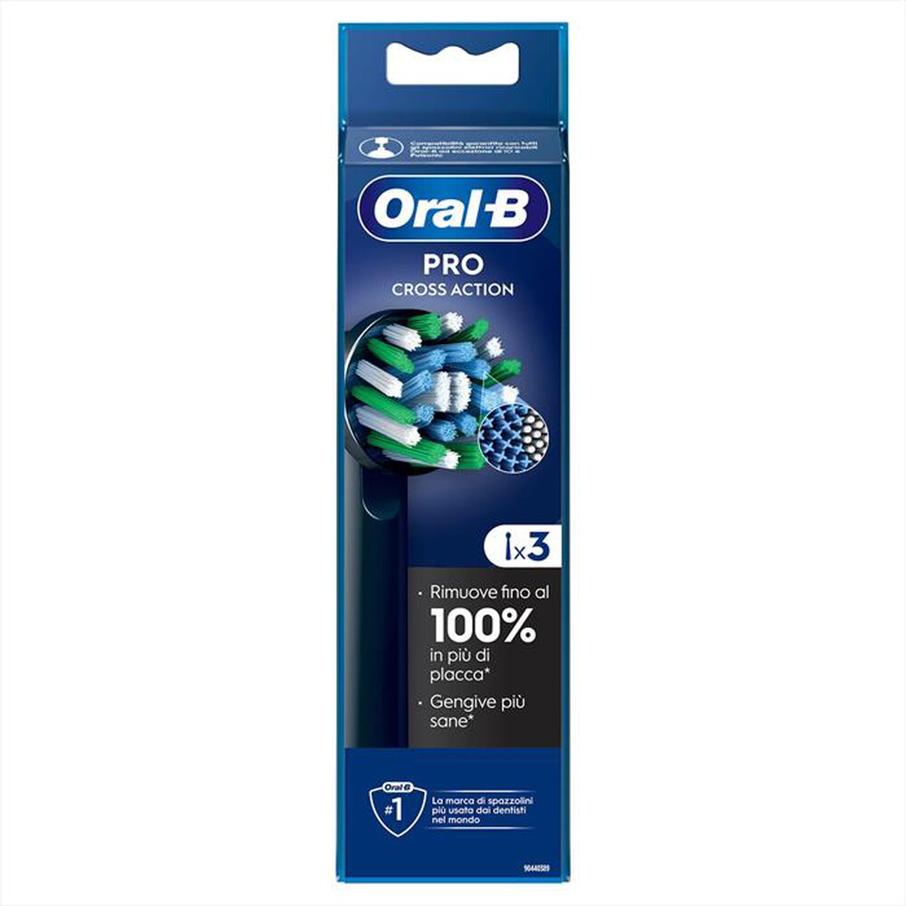 "ORAL-B - TESTINE PRO CROSS ACTION BLACK 3 TESTINE-NERO"
