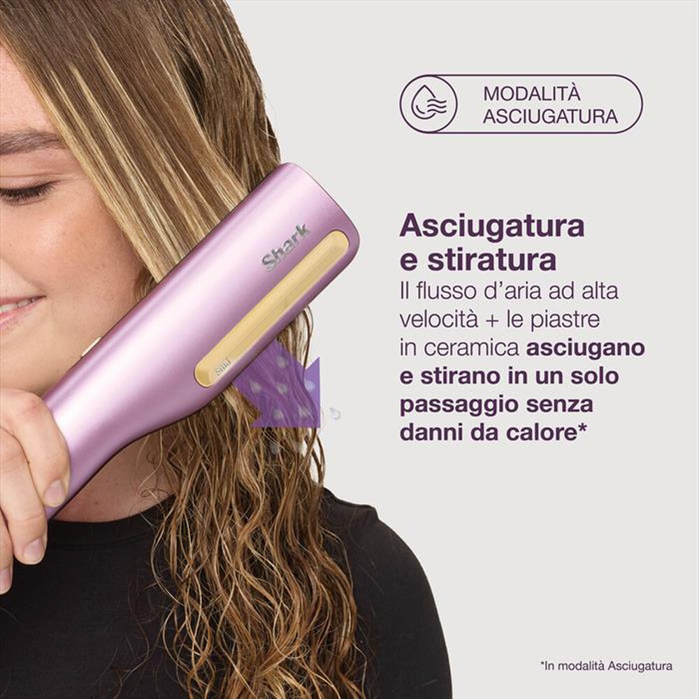 Immagine del prodotto SHARK - SILKIPRO STRAIGHT Piastra + Asciugacapelli-Prugna satinato