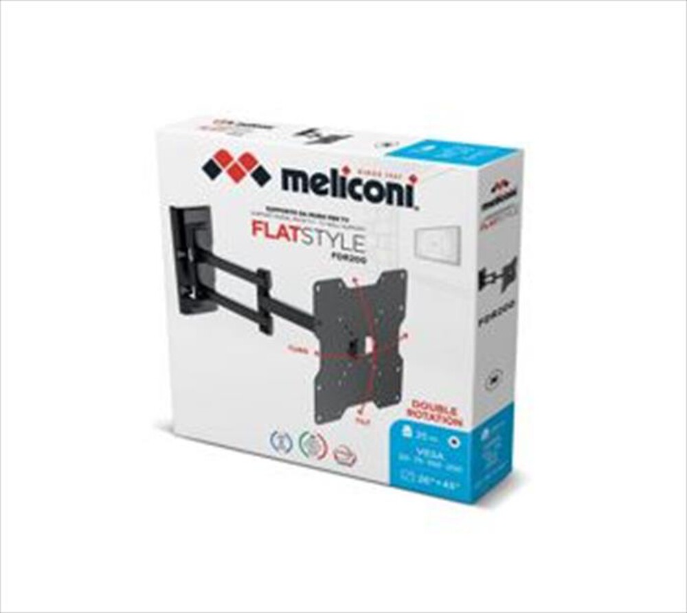 "MELICONI - Supporto TV FLATSTYLE FDR200 IT-Nero"