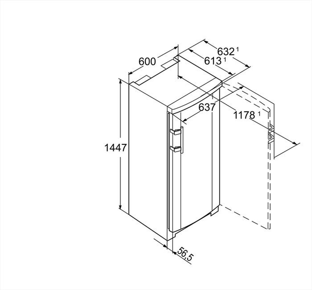 "LIEBHERR - Congelatore verticale GP     2433-21 Classe F"