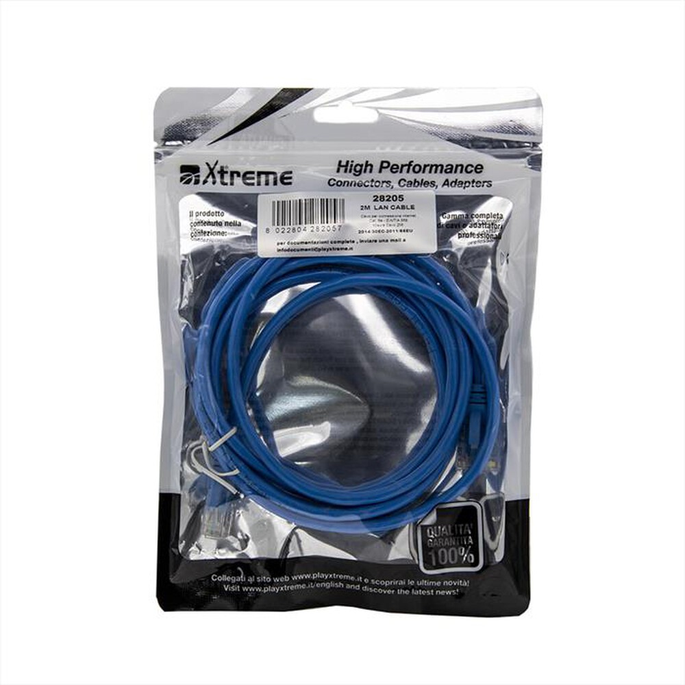 Immagine del prodotto XTREME - 28205 - Cavo rete Cat6 UTP RJ45/RJ45 2 mt-BLU