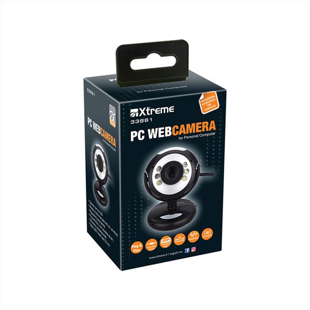 "XTREME - PC WEBCAMERA-NERO"