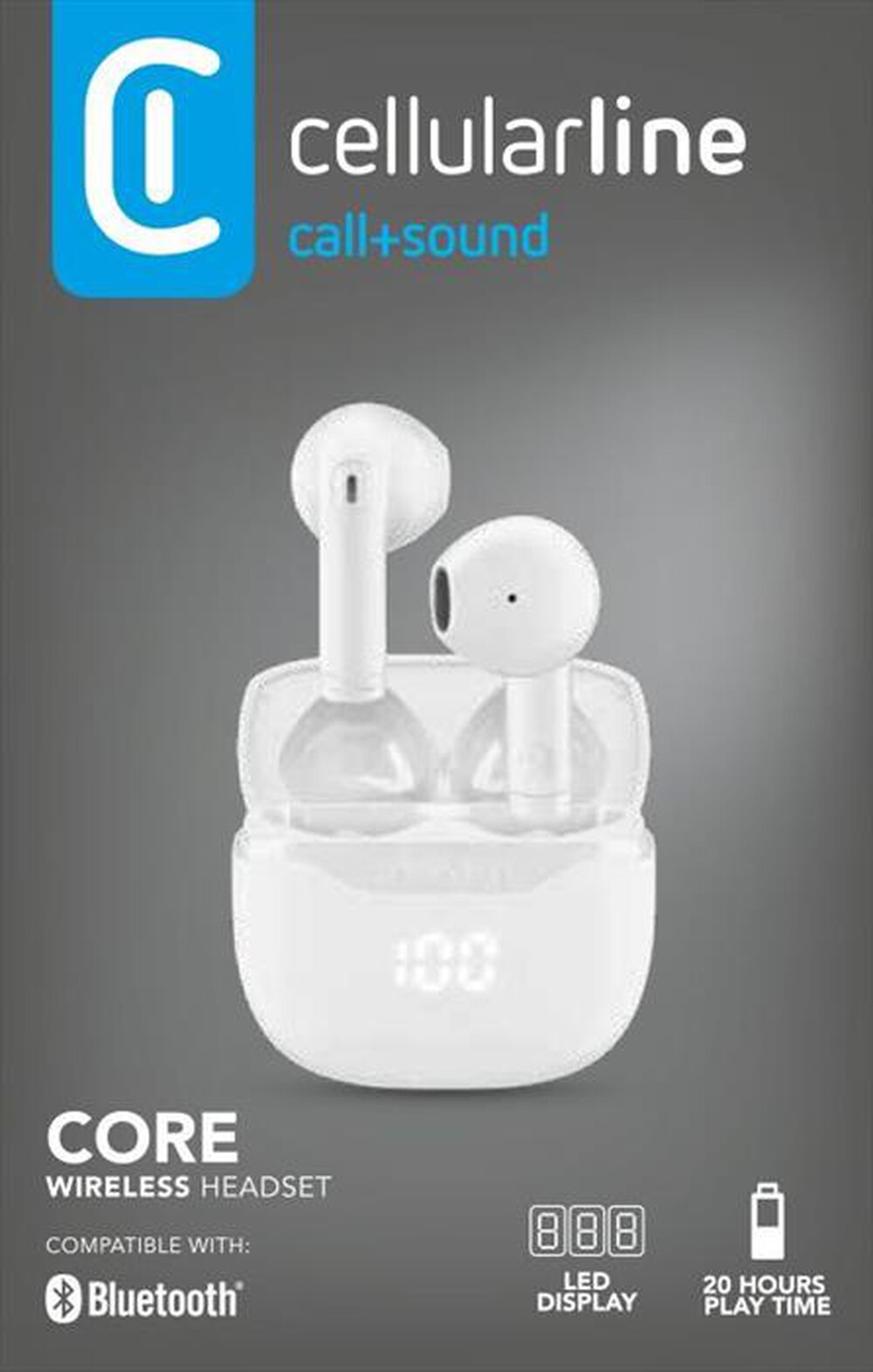 Immagine del prodotto CELLULARLINE - CORE AURICOLARE BLUETOOTH TWS BIANCO-Bianco