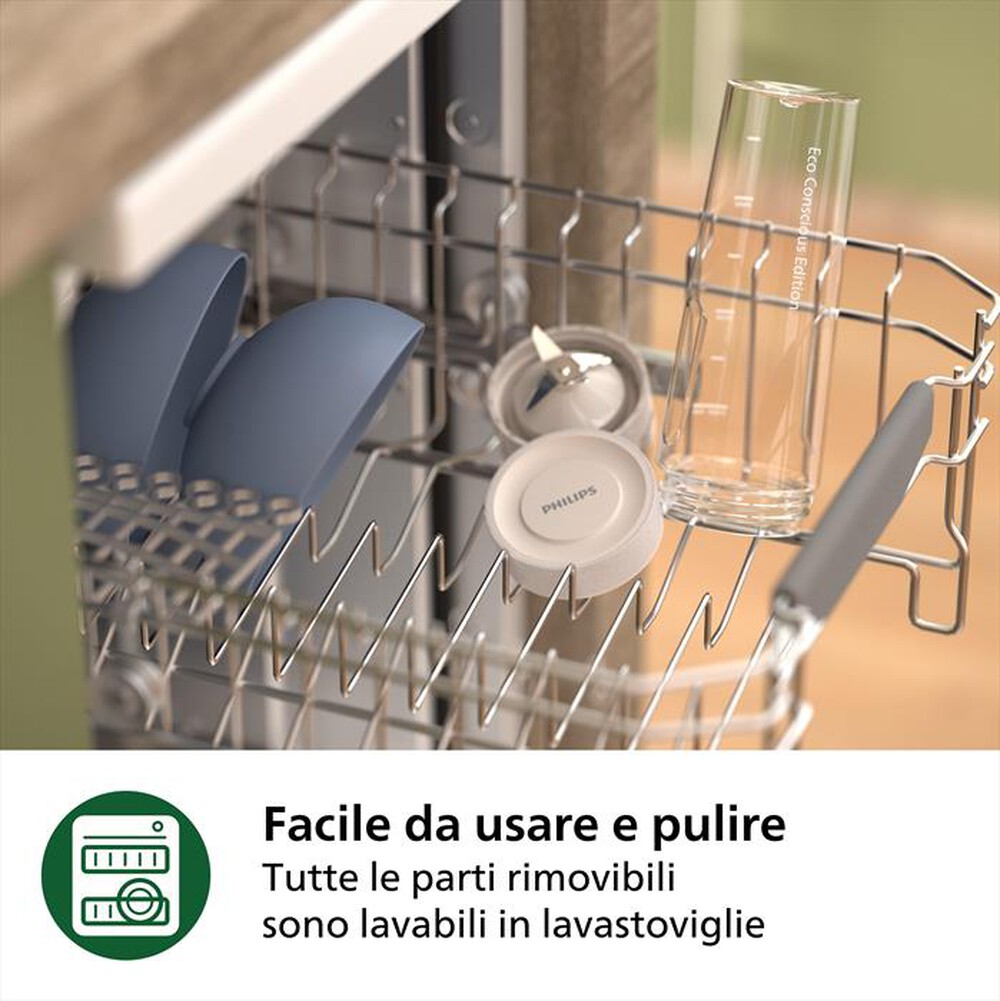 "PHILIPS - Frullatore ECO CONSCIOUS EDIT.SERIE 5000 HR2500/00-Crema"