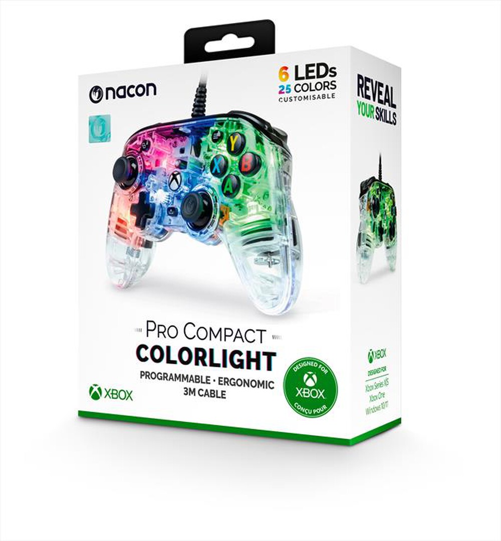 "NACON - OLP COMPACT CONTROLLER PRO RETROILLUMINATO XBX-RGB"